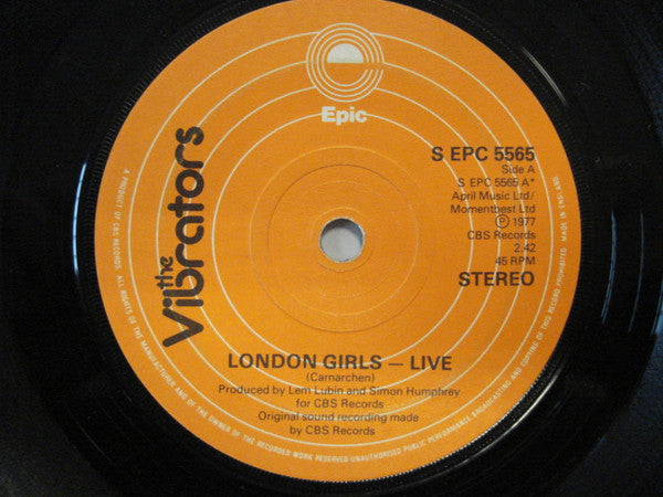 Vibrators - London Girls Live USED 7