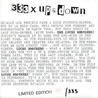 Luchs Brothers - Hare Krishna Stomp USED 7