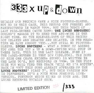 Luchs Brothers - Hare Krishna Stomp USED 7" (grey vinyl)