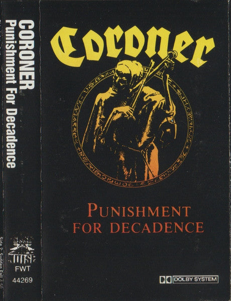 Coroner - Punishment For Decadence USED CASSETTE