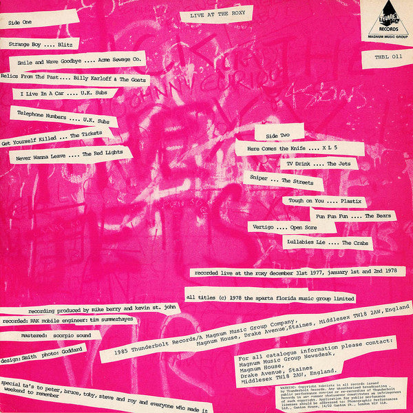 Comp - Live At The Roxy USED LP