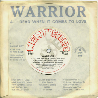 Warrior - Dead When It Comes To Love USED METAL 7