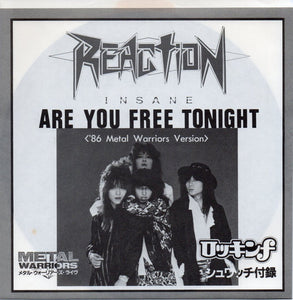 Reaction - Are You Free Tonight < '86 Metal Warriors Version > USED METAL 7" (flexi)