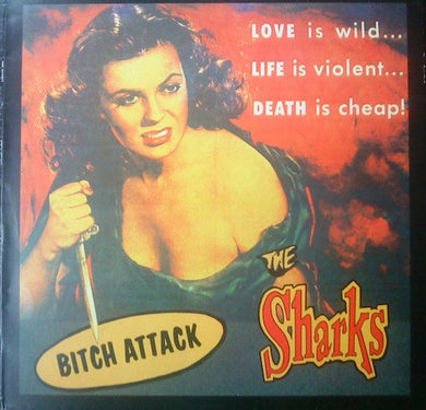 Sharks - Bitch Attack USED PSYCHOBILLY / SKA LP (red vinyl)