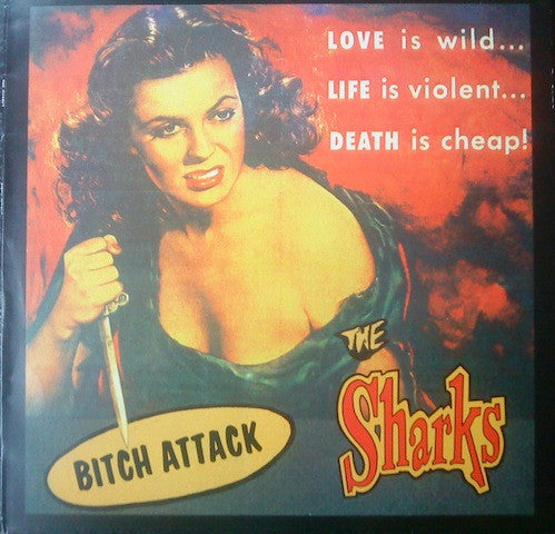 Sharks - Bitch Attack USED PSYCHOBILLY / SKA LP (red vinyl)