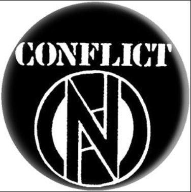 CONFLICT button (1 inch)