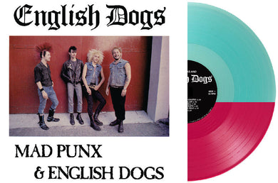 English Dogs - Mad Punx & English Dogs (plus 82 Demo) NEW LP (indie exclusive pink/blue split vinyl)