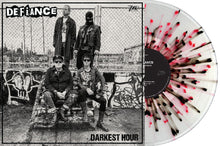 Load image into Gallery viewer, Defiance / Hat Trickers - Split NEW LP (clear w/ pink and black splatter vinyl)  ships aug