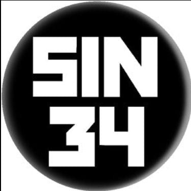 SIN 34 LOGO button (1 inch)