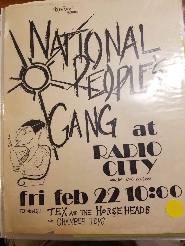$10 PUNK FLYER - NATIONAL PEOPLE'S GANG TEX AND THE HORSEHEADS
