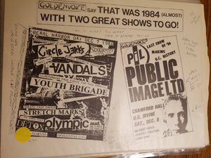 $10 PUNK FLYER - CIRCLE JERKS VANDALS YOUTH BRIGADE
