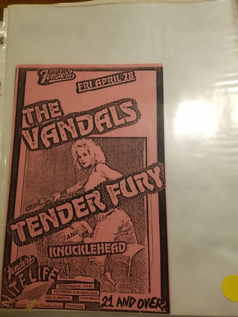$10 PUNK FLYER - VANDALS TENDER FURY