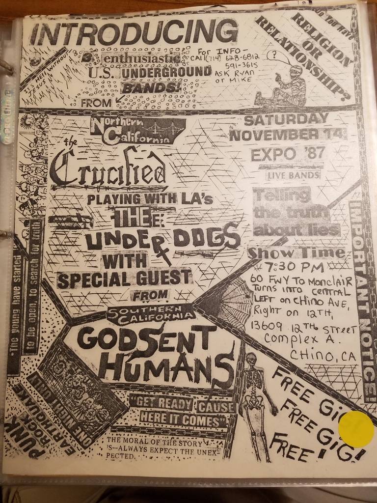 $10 PUNK FLYER - CRUCIFIED UNDERDOGS GODSENT HUMANS