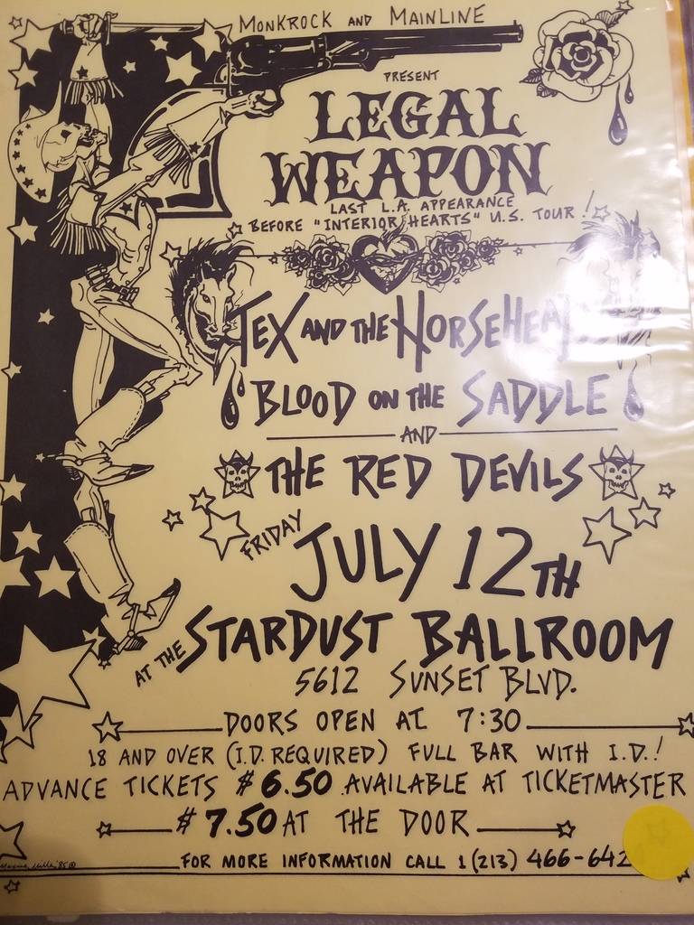 $10 PUNK FLYER - LEGAL WEAPON TEX AND THE HORSEHEADS