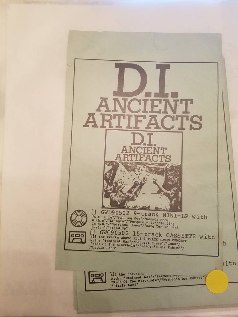 $10 PUNK FLYER - DI D.I. ANCIENT ARTIFACTS