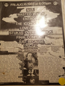 $10 PUNK FLYER - MIA WASTED YOUTH ENTROPY