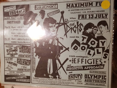 $10 PUNK FLYER - ADICTS TOY DOLLS NEGATIVE APPROACH