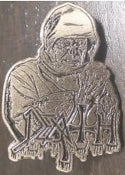 DEATH LEPROSY METAL BADGE