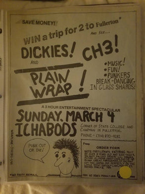 $15 PUNK FLYER DICKIES CH3 PLAIN WRAP