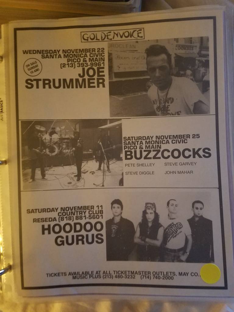 $15 PUNK FLYER JOE STRUMMER BUZZCOCKS