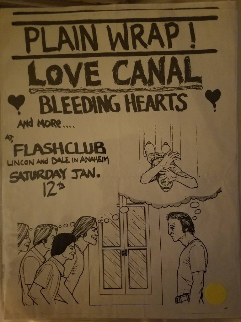 $15 PUNK FLYER PLAIN WRAP LOVE CANAL BLEEDING HEARTS