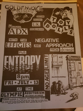 $15 PUNK FLYER - (8.5 x 11) ADX EFFIGIES TOY DOLLS
