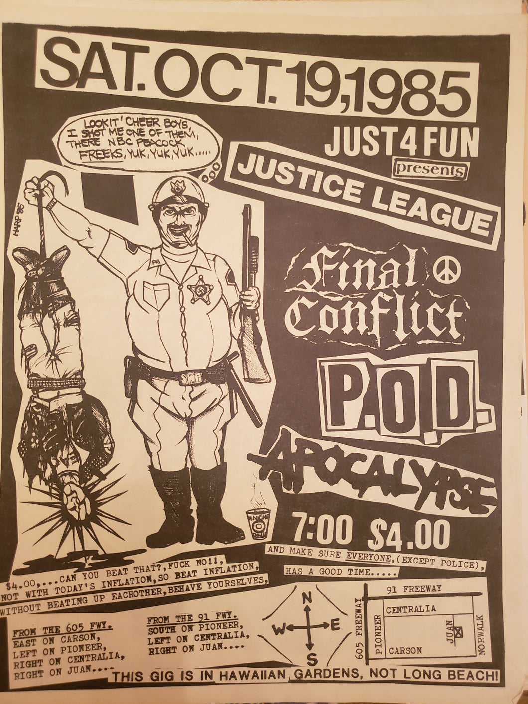 $15 PUNK FLYER final conflict justice league