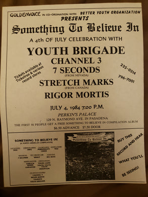 $10 PUNK FLYER - (8.5x11) SOMETHING TO BELIEVE IN
