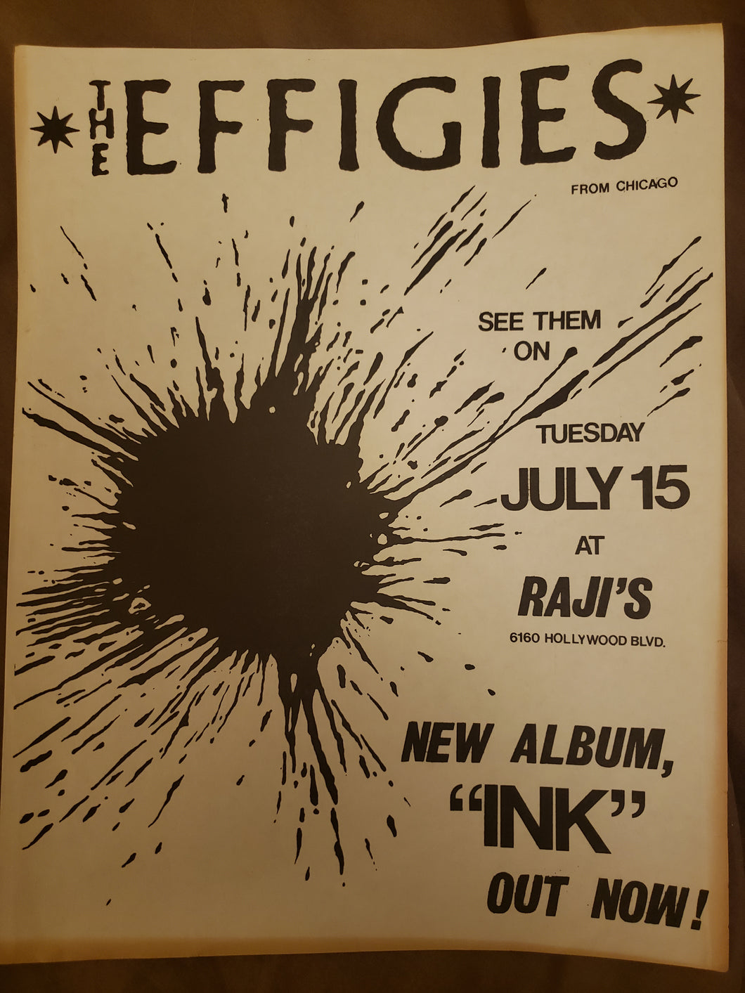 $15 PUNK FLYER - (8.5 x 11) EFFIGIES