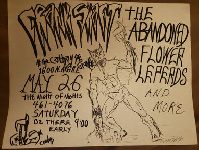 $15 PUNK FLYER - (8.5 x 11) CRANK SHAFT ABANDONED
