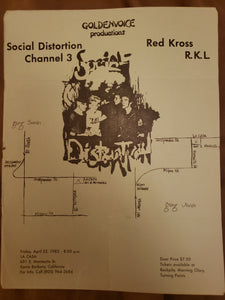 $15 PUNK FLYER - (8.5 x 11) SOCIAL DISTORTION RED KROSS