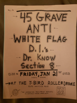 $15 PUNK FLYER - (8.5 x 11) 45 GRAVE ANTI DR KNOW