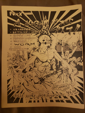 $15 PUNK FLYER - (8.5 x 11) CIRCLE ONE ABANDONED BATTALION OF SAINTS