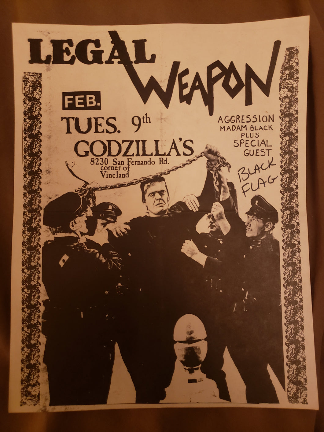 $15 PUNK FLYER - (8.5 x 11) LEGAL WEAPON
