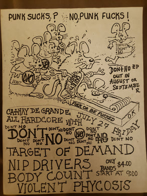 $15 PUNK FLYER - (8.5 x 11) DONT NO TARGET OF DEMAND NIP DRIVERS
