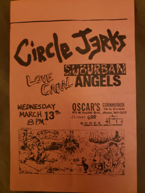 $15 PUNK FLYER - (5.5x8.5) CIRCLE JERKS LOVE CANAL