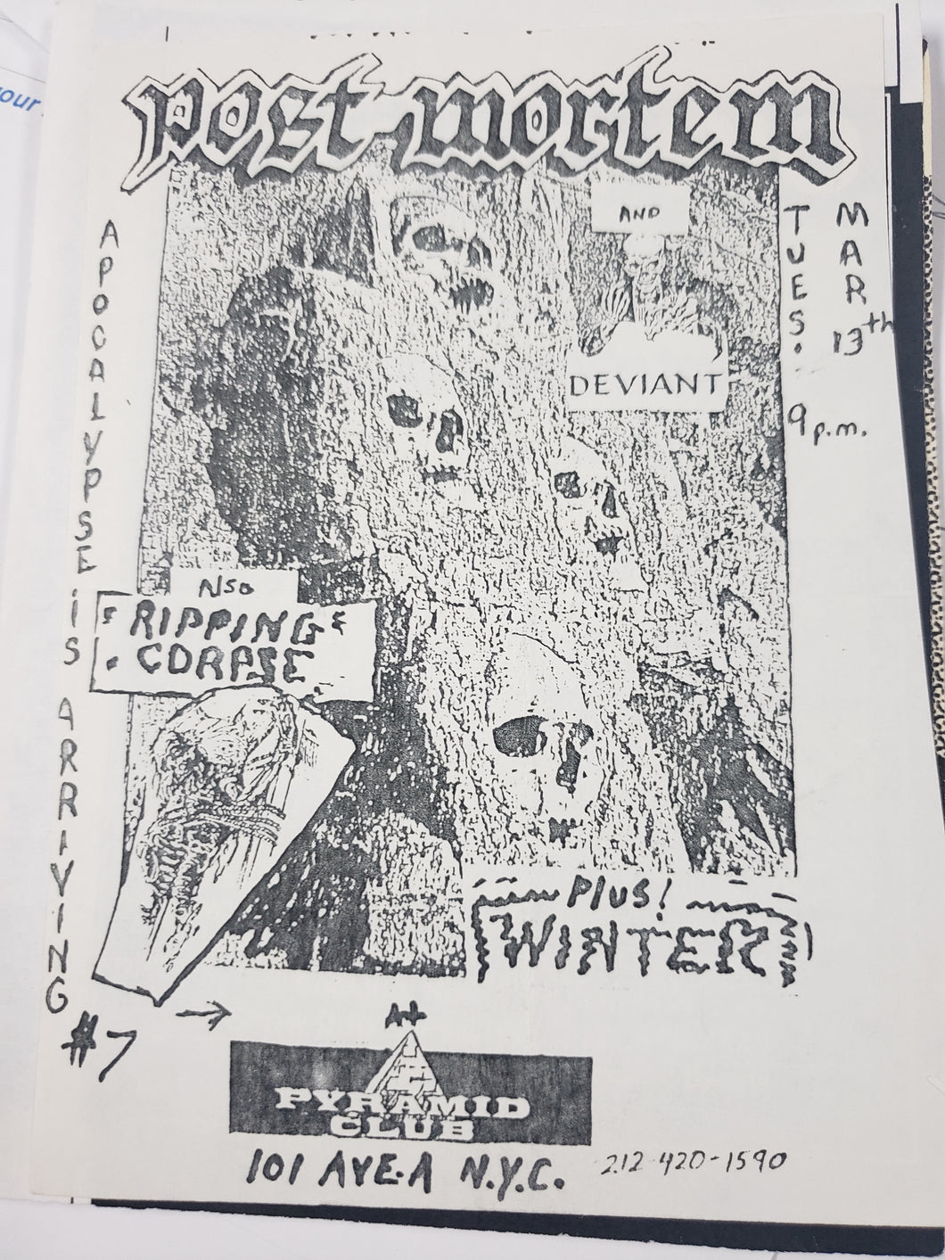 $5 PUNK FLYER - Post Mortem (5.5x4)
