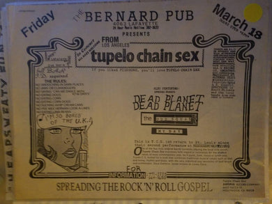 $5 PUNK FLYER - TUPELO CHAIN SEX DEAD PLANET