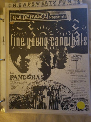 $5 PUNK FLYER - FINE YOUNG CANNIBALS PANDORAS