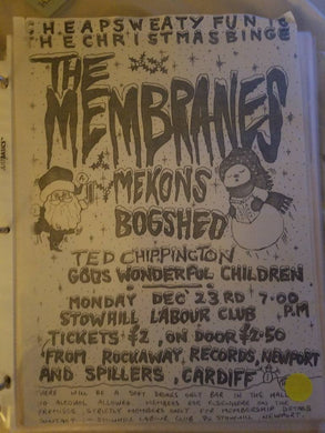 $5 PUNK FLYER - MEMBRANES MEKONS BOGSHED