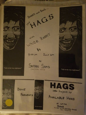 $5 PUNK FLYER - HAGS WHITE RABBIT