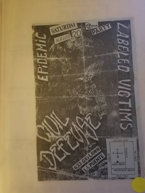 $5 PUNK FLYER - CIVIL DEFENSE LABELED VICTIMS