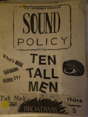 $5 PUNK FLYER - TEN TALL MEN