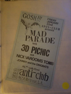 $5 PUNK FLYER - MAD PARADE 3D PICNIC NICK VAROOMS TOMB