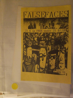 $5 PUNK FLYER - FALSE FACES