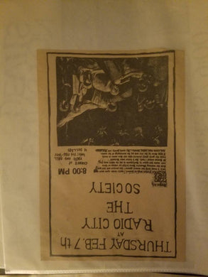 $5 PUNK FLYER - RADIO CITY THE SOCIETY