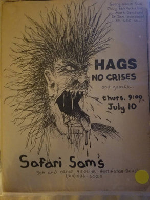 $5 PUNK FLYER - HAGS NO CRISES