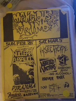 $5 PUNK FLYER - MALICIOUS GRIND NUCLEAR ASSAULT