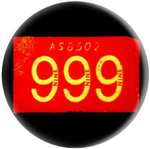 NINE NINE NINE LOGO button (1 inch)