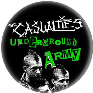 CASUALTIES UNDERGROUND button (1 inch)